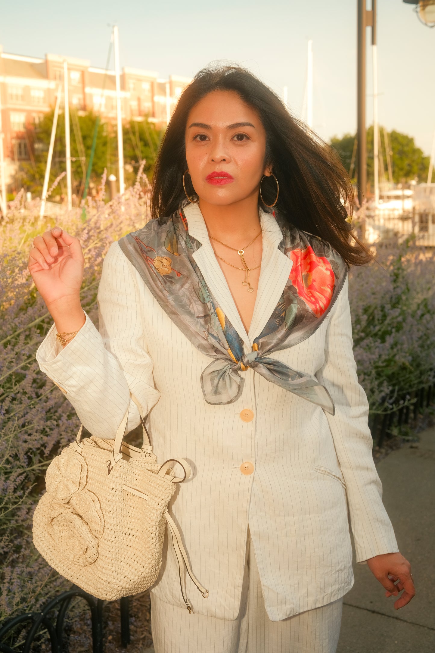 Little Birds Silk Bandana Scarf