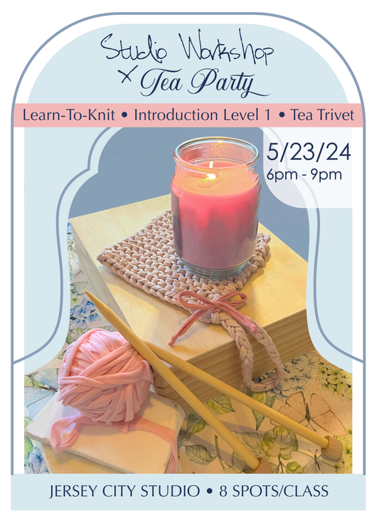 5/23 Intro to Knitting Workshop - Tea Trivet