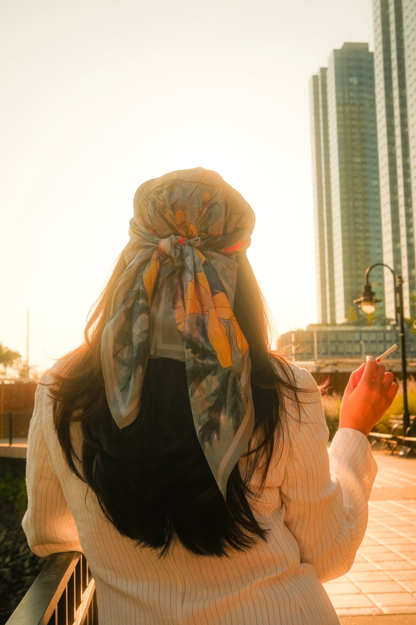Little Birds Silk Bandana Scarf